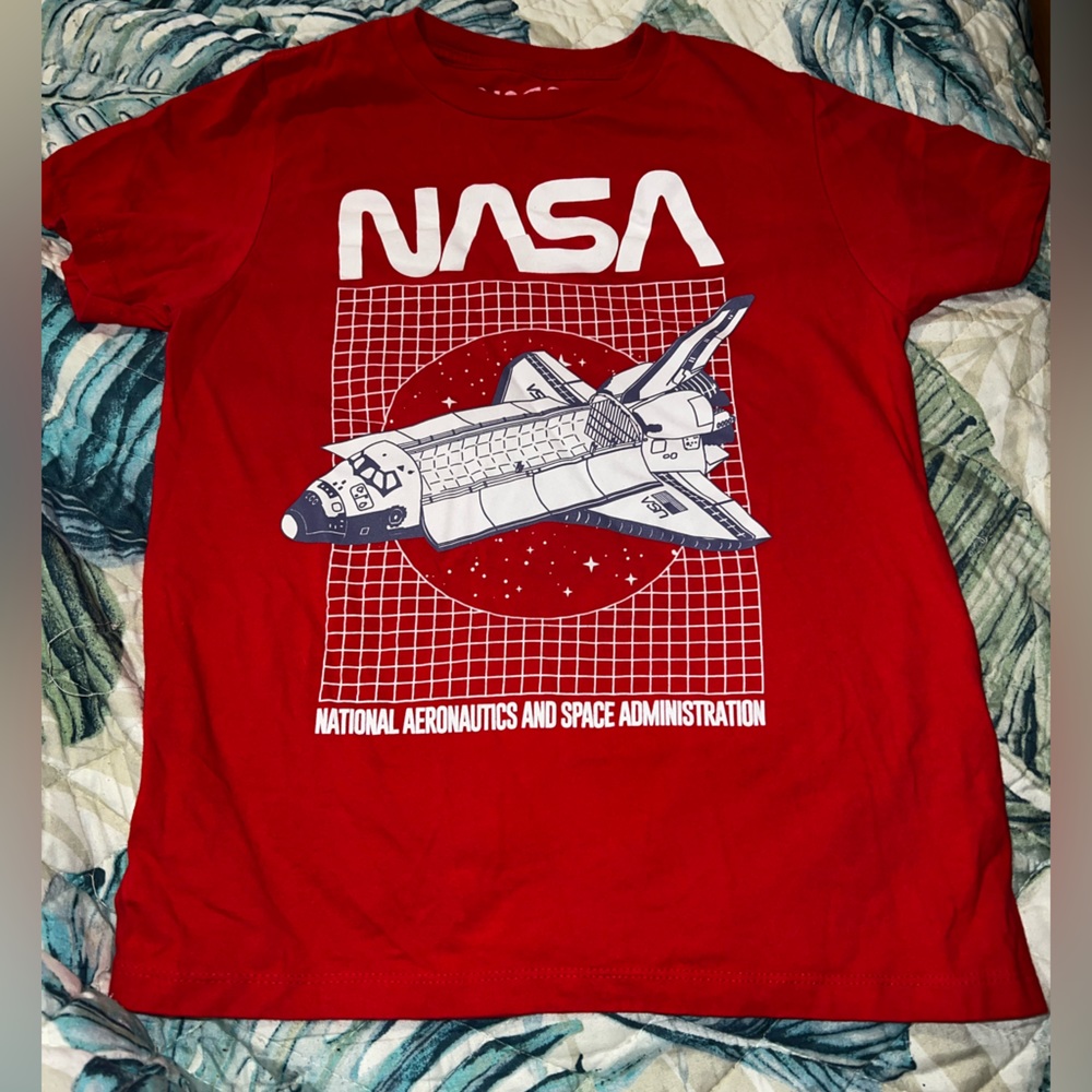 Boys Red Short Sleeve NASA Shirt